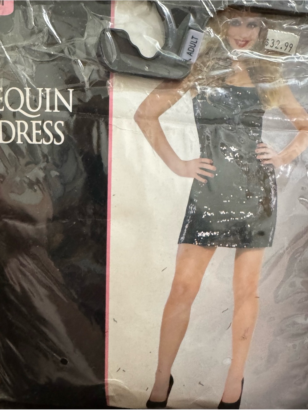 Halloween Adult Costume, Sequin Mini Dress